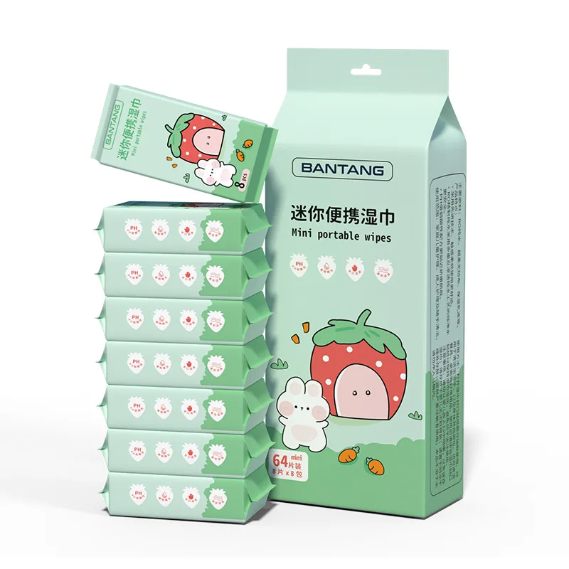 Mini hand wipes/Portable special extraction hand and mouth cleaning wipes pocket mini wipes 2