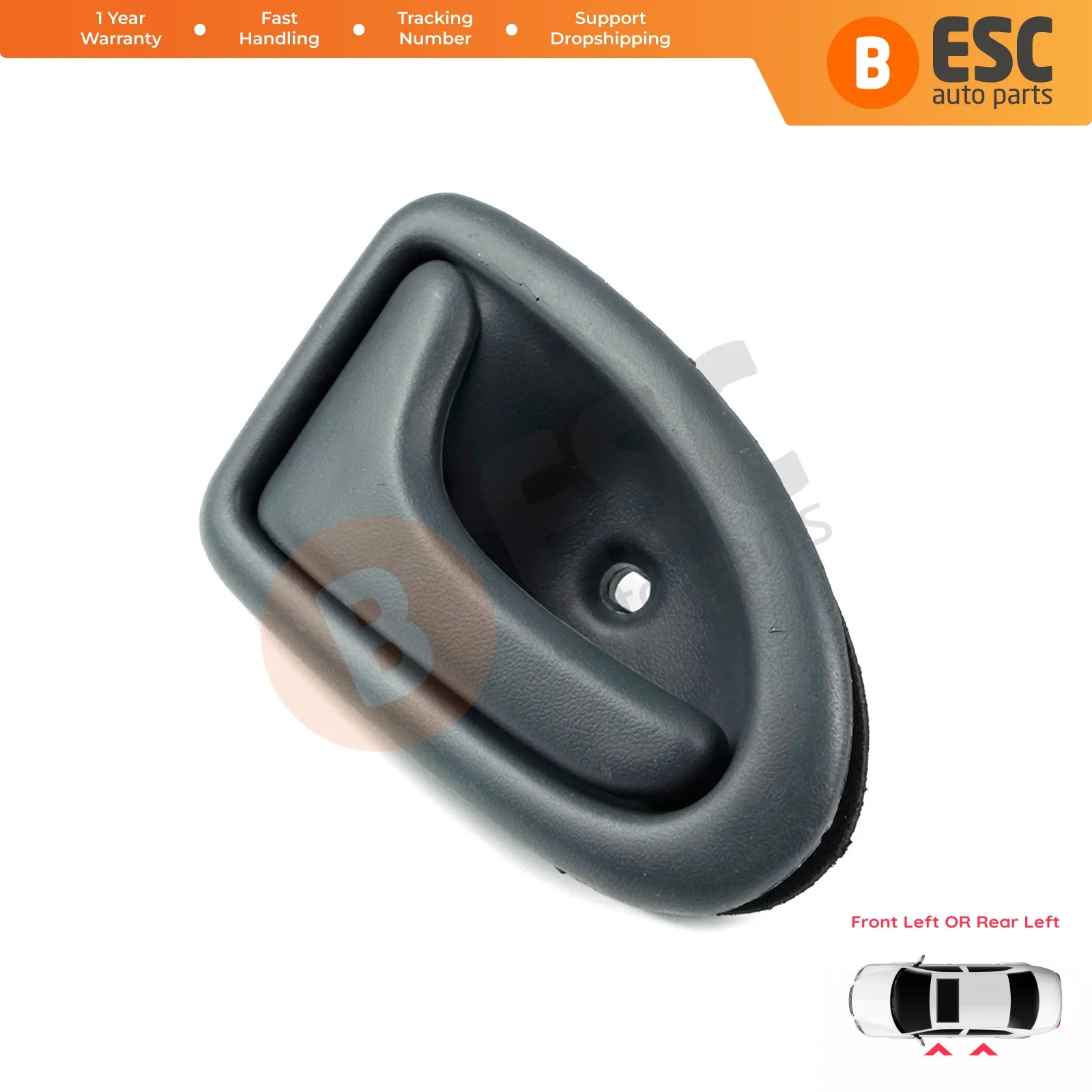 EDP99 Inner Door Handle Left Gray 7700434716 for Renault Clio 2 Scenic 1 Trafic Logan 1 Daily 3 Master 2 Movano A Interstar