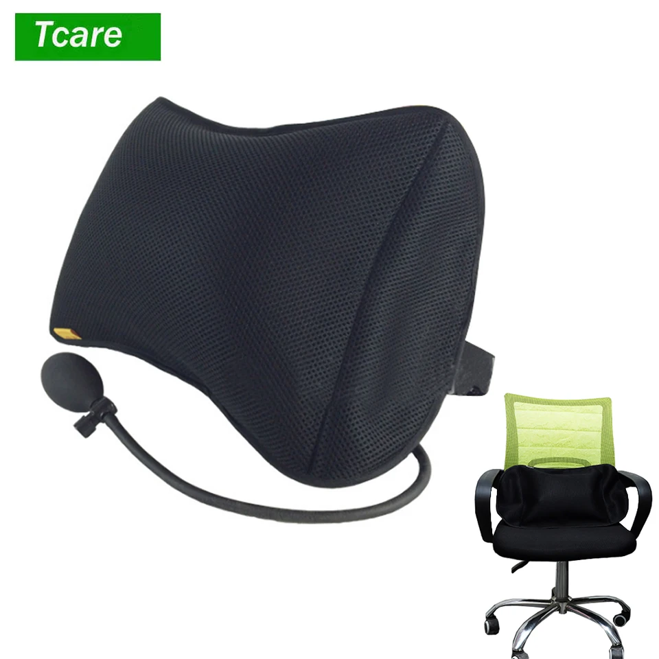 Inflatable Lumbar Support Pillow Office Chair Back Cushion