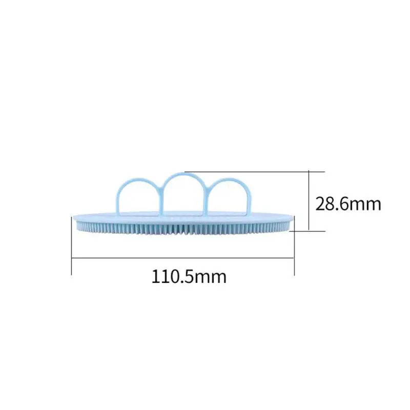 Silicone Body Scrubber Natural Bristles Skin Exfoliator Scrub Shower Sponge Brush Silicone Bath Shower Brush Bathroom Products 6