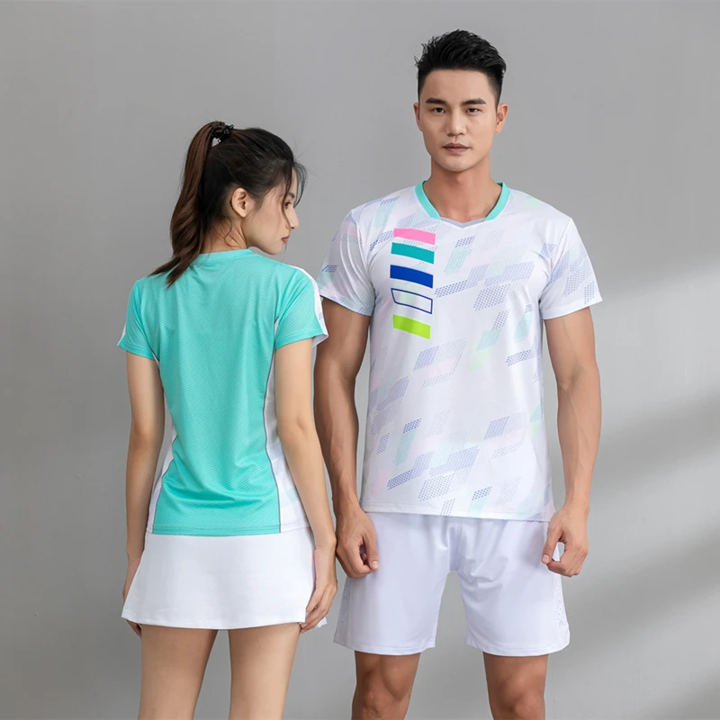 

High End Tennis Shirt Women Men Badminton Uniform Table Tennis T-shirt Shorts Skorts Training Suit Patchwork Sports Tops Skirts