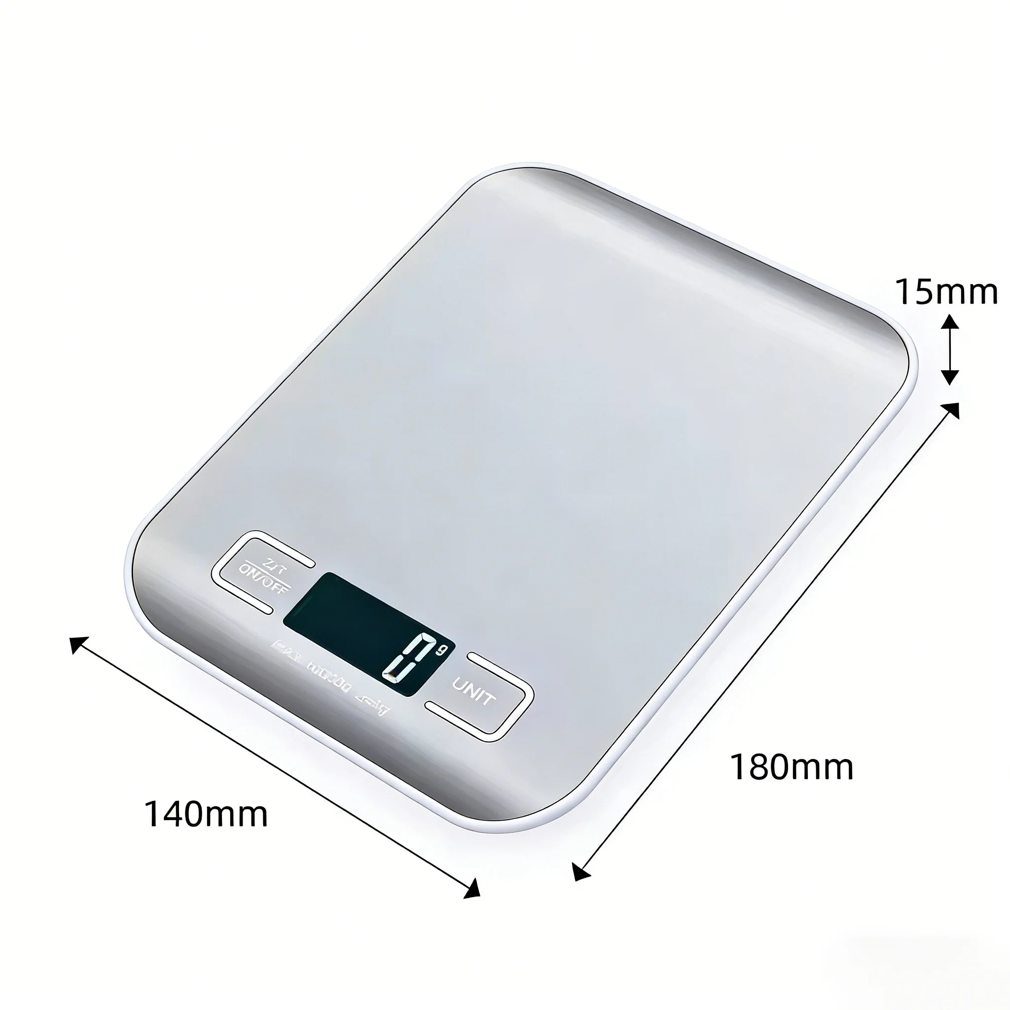 Precision Stainless Steel Digital Kitchen Scale with LED Display