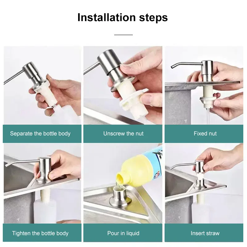 Soap Dispensor For Kitchen Sink Refill From The Top Built Liquid Hand Pressure Soap Dispenser Bottle