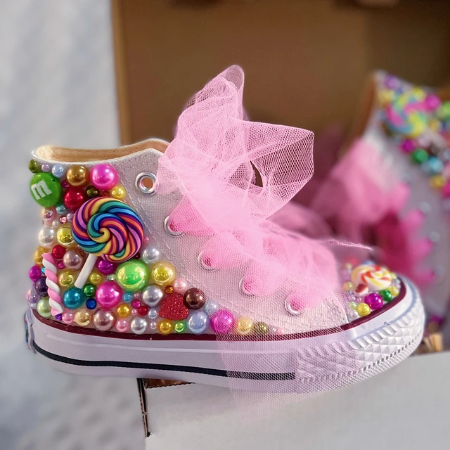 Dollbling Unicorn Bow Little Kid Glitter Sneakers Personalized Baby
