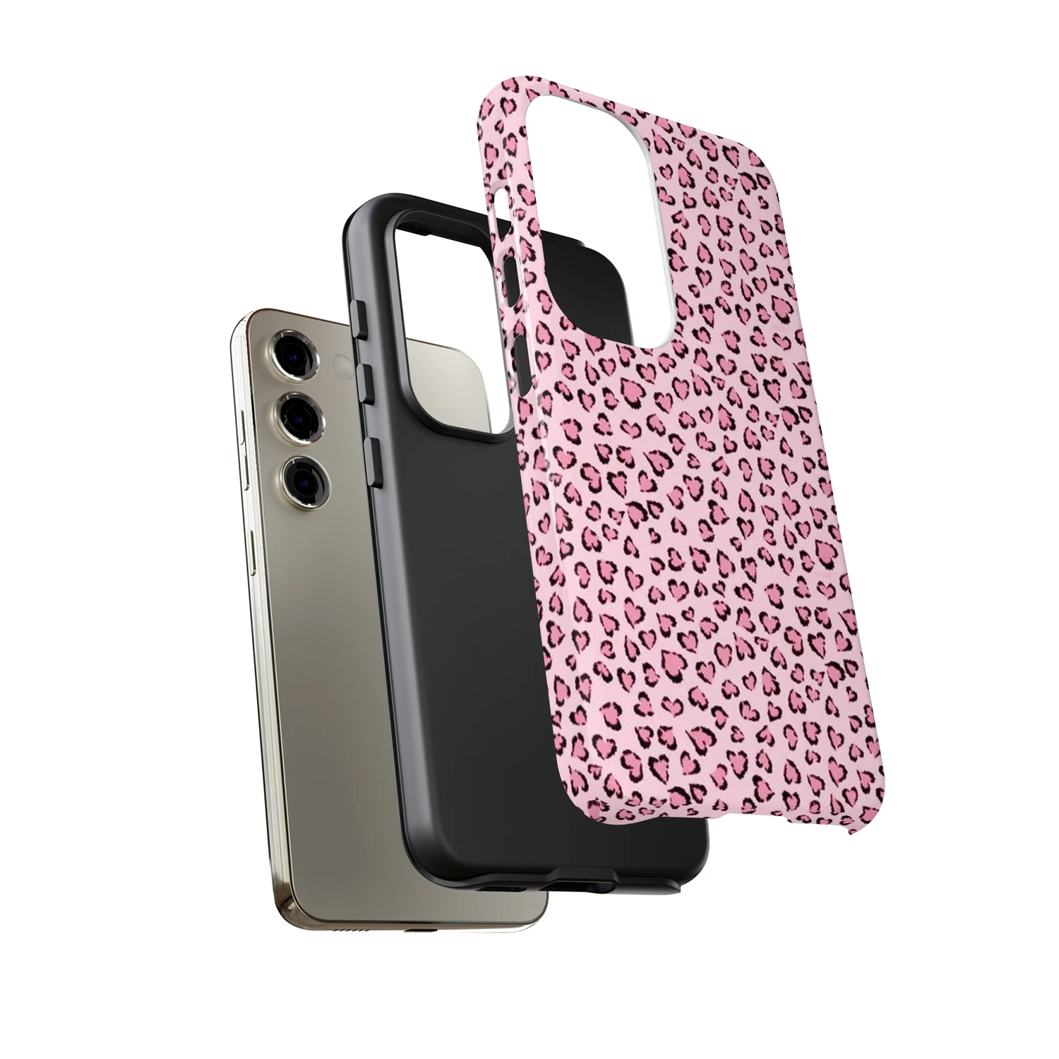 Pink Leopard Print Tough Phone Case