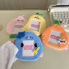 MINKYS Kawaii Fruit Series Fluffy 3 inch Kpop Photocard Holder Photo Card Holder Bag Pendant School Stationery 3