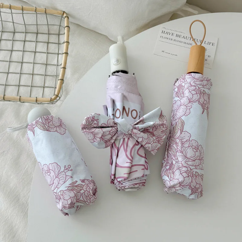 French style Umbrella Strong and Durable Sunshade Umbrella with High Beauty Sunscreen Folding Umbrella