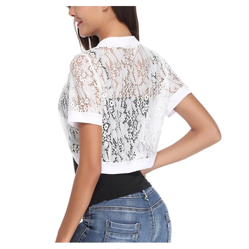Women Short Shrug Top new S-2XL Autumn 3/4 Sleeve Cropped Bolero Party Large Feminino Sweater Cardigan new 2023