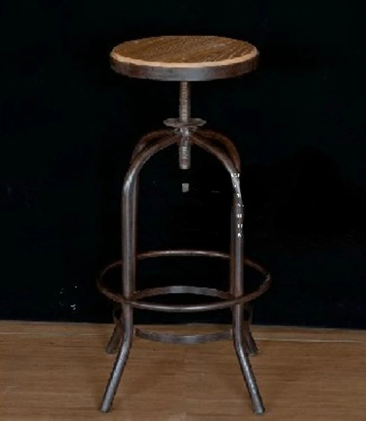 American rural solid wood wrought iron is old, computer bar retro dining leisure , lift bar