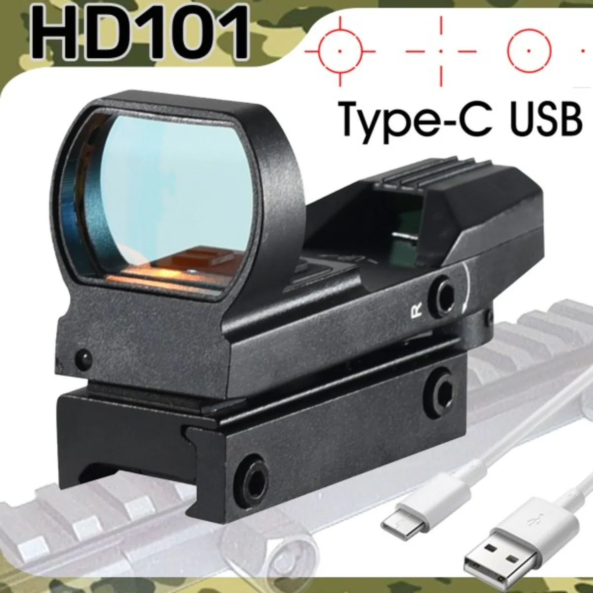 Red Dot Sight Hunting Rechargeable Red Dot Reflex Sight For Pistol Riflescope