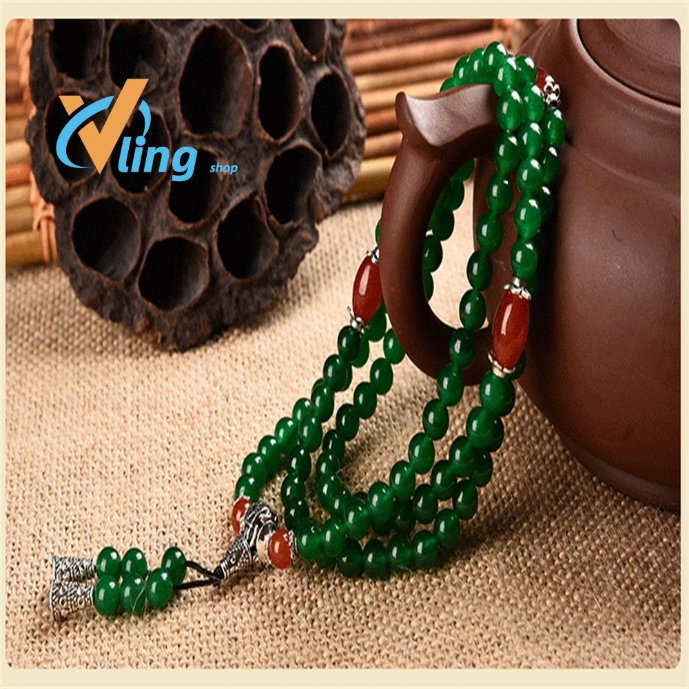 108 Natural AgateHand Catenar Korean Fashion Nick Girls KidsUkrainian Style Best Sellers 2022 ProductsTemperamentHoliday Gifts