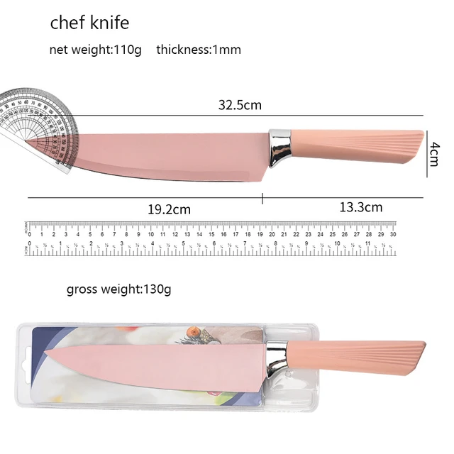 6 Piece Stainless Steel Kitchen Knife Set Pink with Knives Stand  Dropshipping - AliExpress