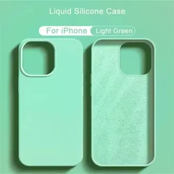Premium Shockproof Liquid Silicone Phone Case with Soft Bumper Protection - iPhone 12 Mini (Light green)