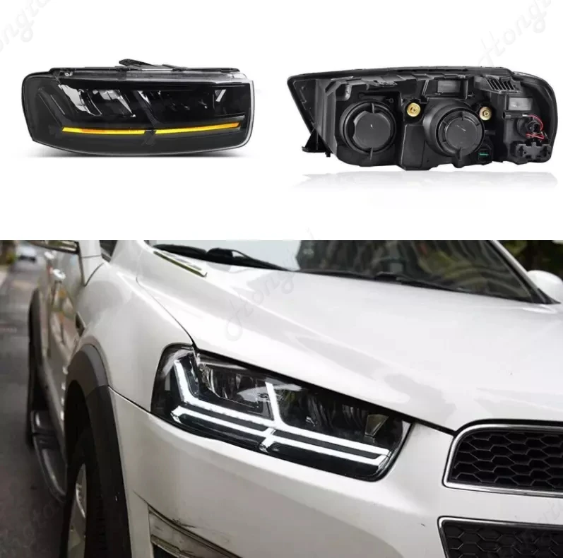 Faro anteriore per 2012-2013 2014-2018 gruppo faro Chevrolet captiva luci di marcia a LED modificate indicatori di direzione dell'acqua corrente  34