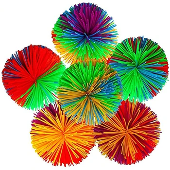 Arcobaleno Palline filanti Giocattoli sensoriali Fidget per bambini Bomboniere Giochi divertenti all'aria aperta Pelotas Saltarinas Niños Juguetes Divertidos 1