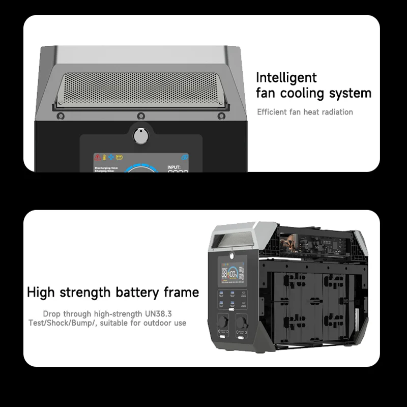 640000mAh 2000Wh 2000W LiFePO4 Battery 1200W/1000W Portable Power Station Genera