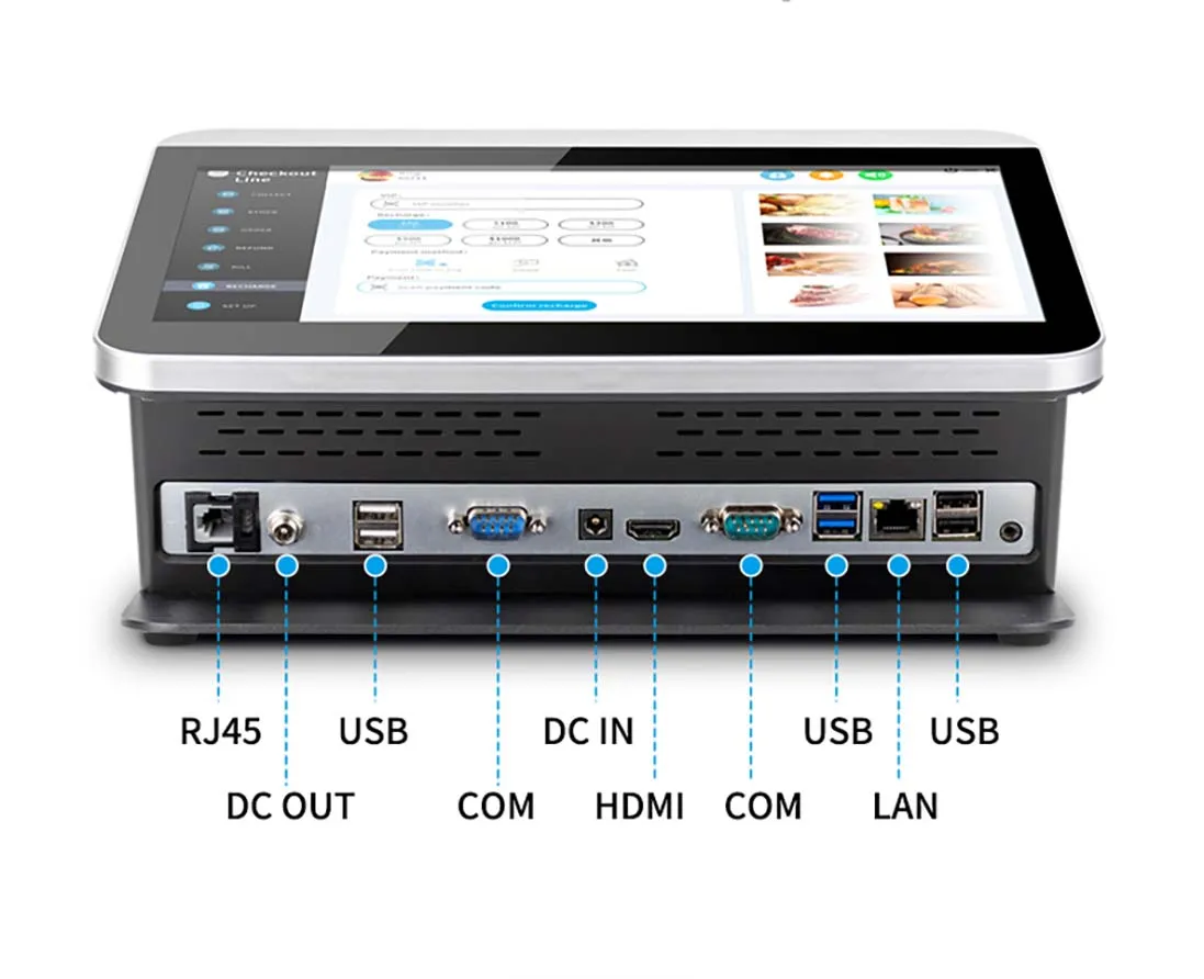 11.6 Touch Screen Windows All-in-One Mini Supermarket Cash Register with Restaurant Hardware System and 58/80mm Printer
