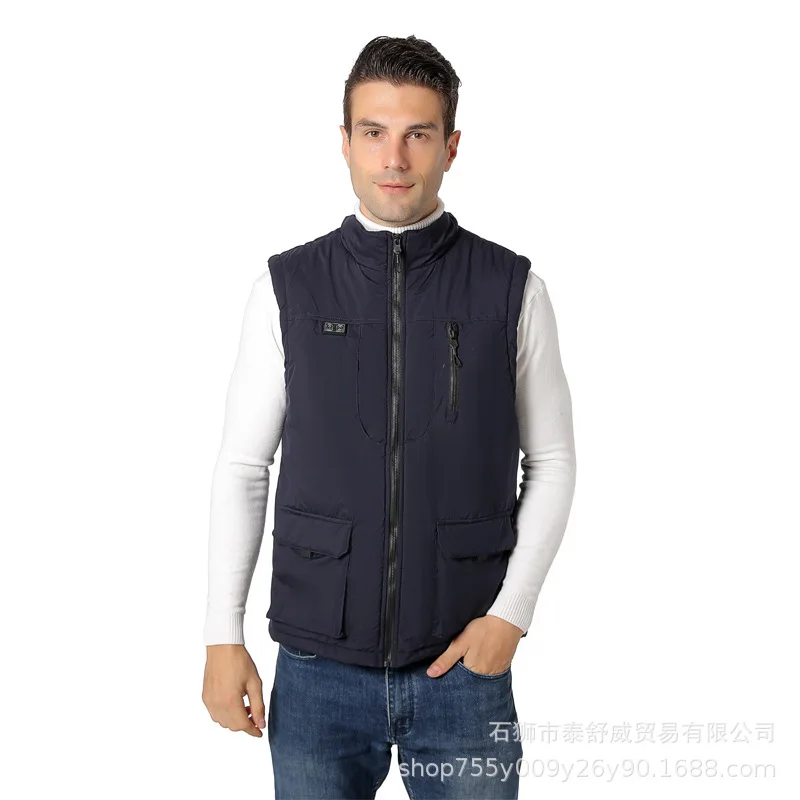 Intelligent Heating Vest Men's Workwear Warm Electrical Heating Vest Constant Temperature Motorcycle Rider Jacket