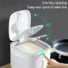 Rice Storage Container Box Sealed Household Rice Bucket Insect-Proof Kitchen Automatic Button Rice Dispenser Rice Storage Bucket 6