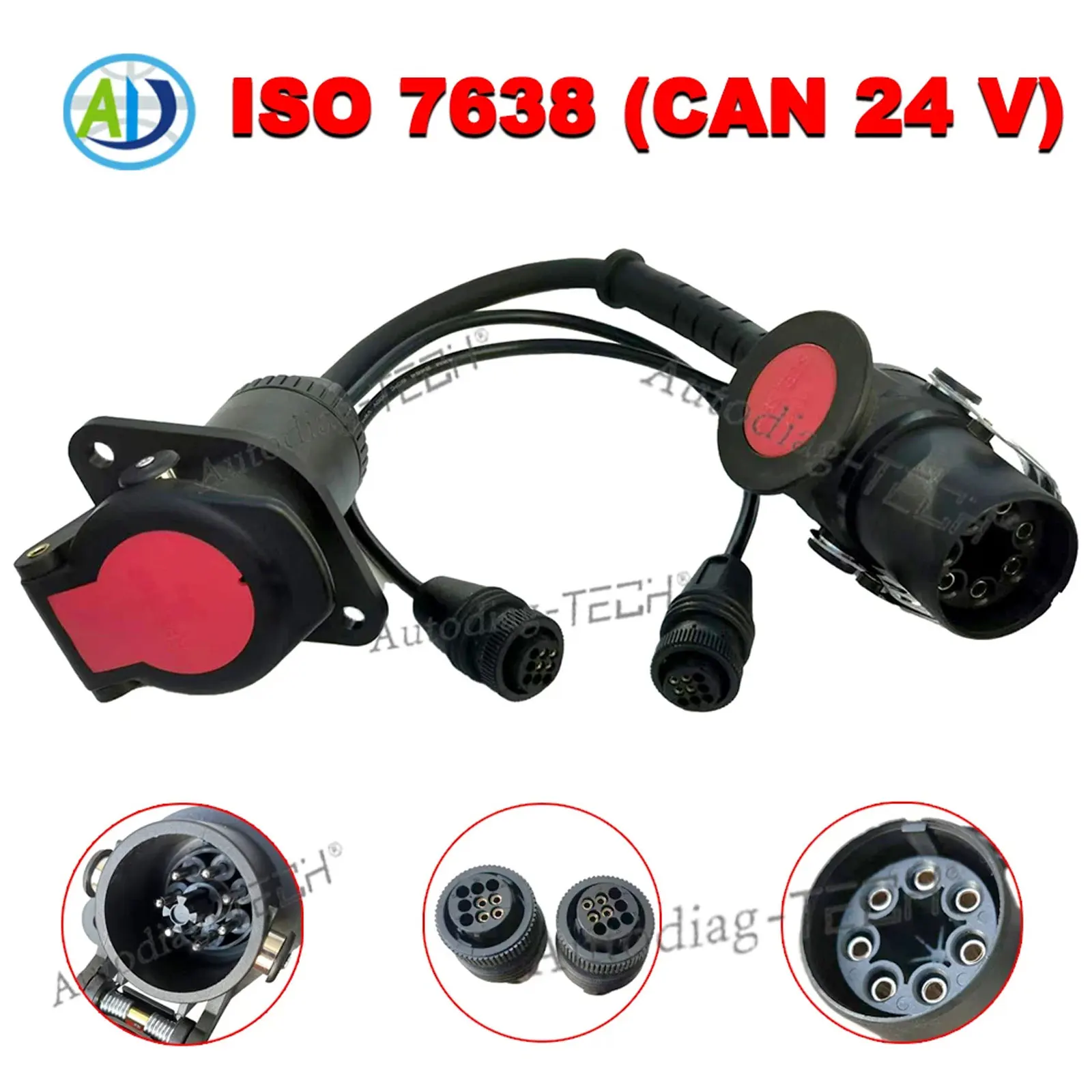 Anhängeradapterkabel für WABCO CAN 24V EBS/ABS Diagnosekabel ISO 7638 Kabel Schwerlast-LKW OBD2 Scanner-Anschluss für WDI – Detail 8