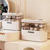 Makeup Organizer With Lid Portable Cosmetics Storage Box Jewelry and Hair Accessories Spacious Nail Storage Box Medicine Box 3