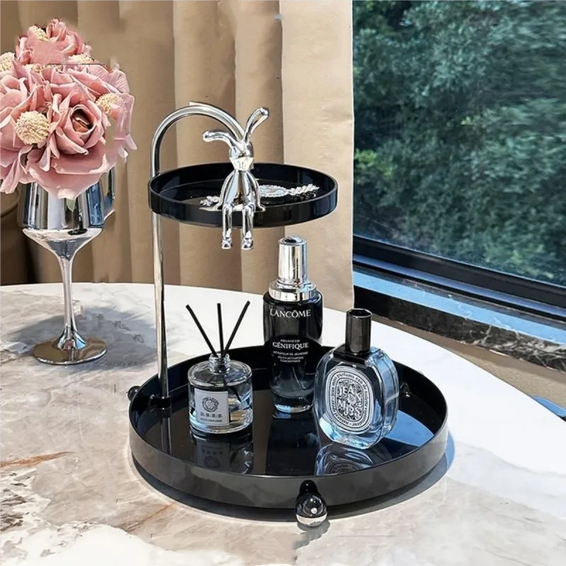 Makeup Organizer Tray Cosmetic Jewelry Lipstick Skincare Storage Shelf Perfume Watches Glasses Keys Rack Home Bathroom Holder 4