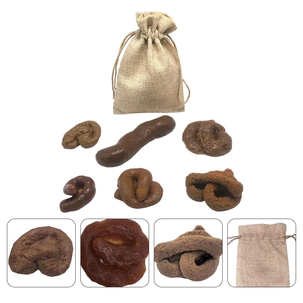

April Fool'S Day Fake Stool Creative Novelty Funny Festival Prank Toy TPR Soft Stool 6-Piece Set Imitation Poop Toy Props