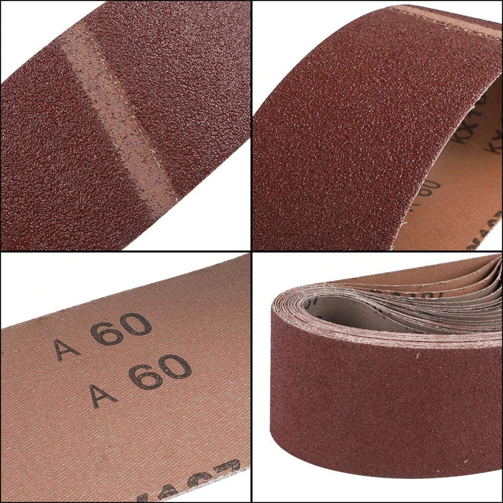 21x3 Inches Sanding Belt (533*76mm) 18 Pack Aluminum Oxide Sanding Belts (3 Each of 60 80 120 180 240 400 Grits) for Belt Sander