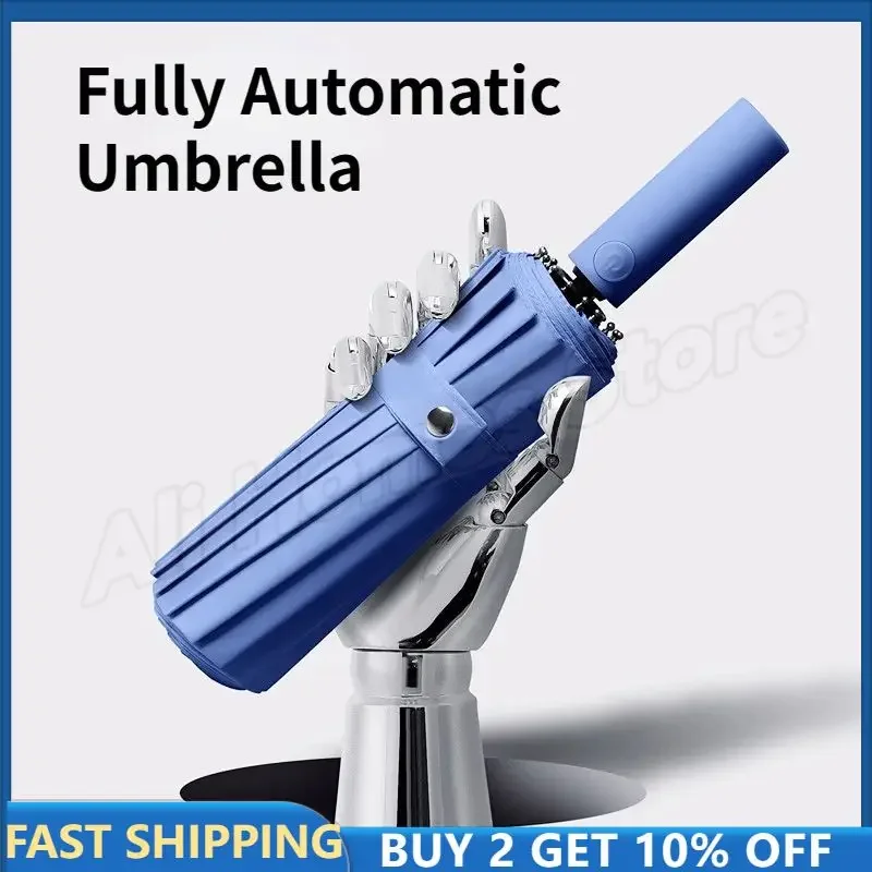 Luxury Brand Umbrella 16K 16 Ribs 32 Bones Windproof Automatic Sun Rain Folding Umbrella UV Sunscreen for Women Mens