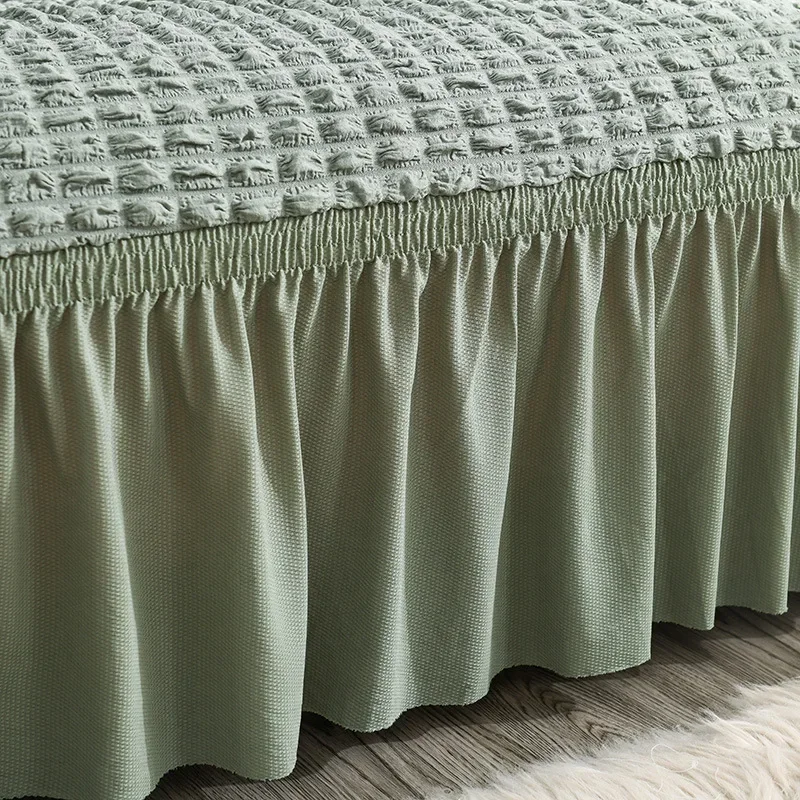 1/2/3/4 flying seat seersucker living room sofa cover elastic sofa cover elastic solid thickness elastic sofa cover 3