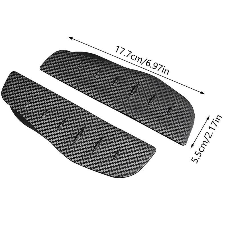 2pcs Car Rearview Mirror Rain Shield Rain Eyebrow Cover Universal Carbon Fiber Rear View Side Mirror Eyebrow Shield
