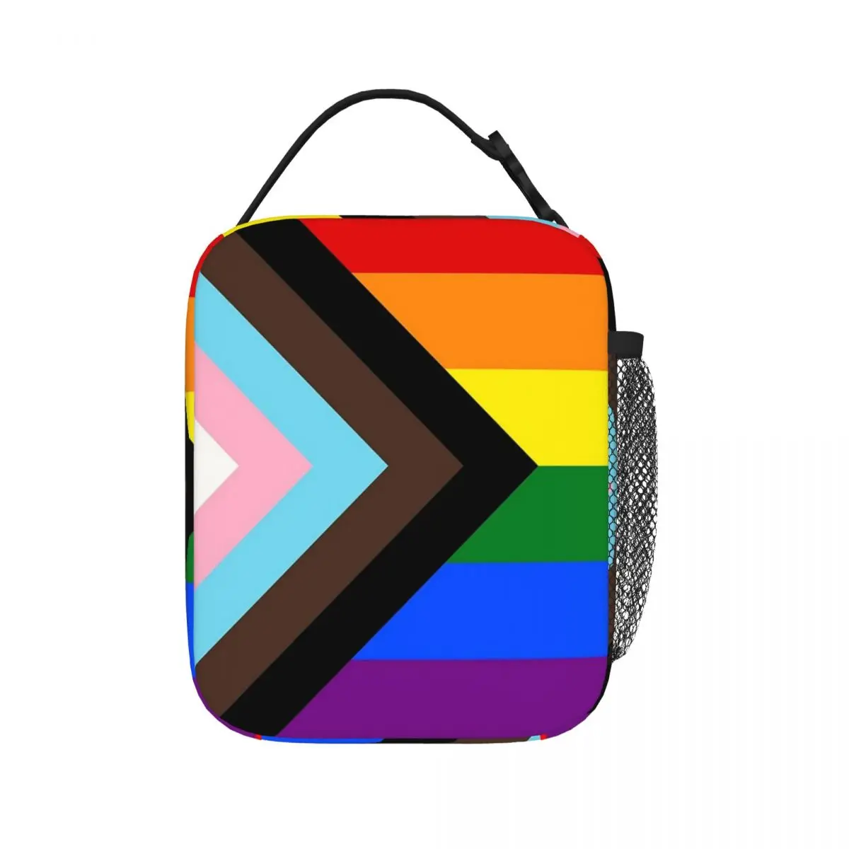 

Progress Pride Flag Insulated Lunch Bags Waterproof PicnicBag Thermal Cooler Lunch Box Lunch Tote for Woman Work Children School