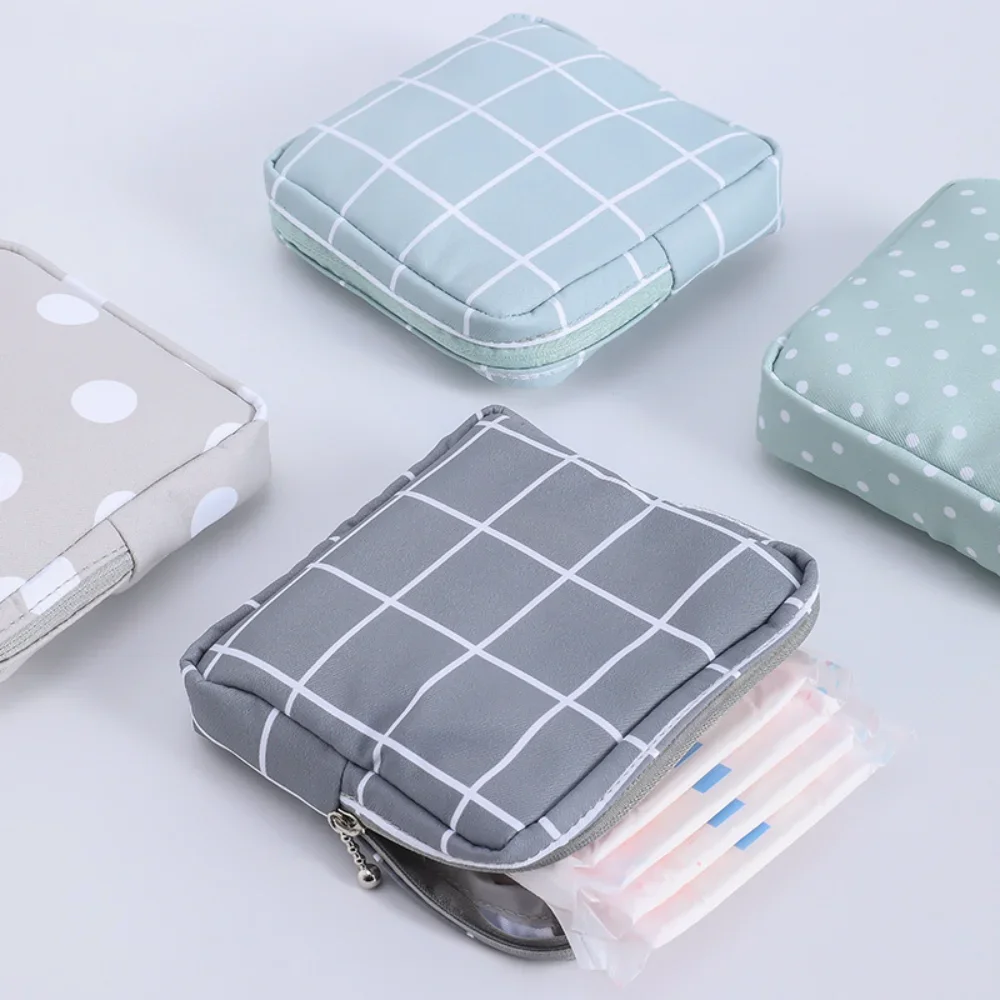 Mini Coin Purse Women Fashion Simple Cosmetic Bags Female Sanitary Napkin Storage Bag Girls Portable Sanitary Towel Storage Bag