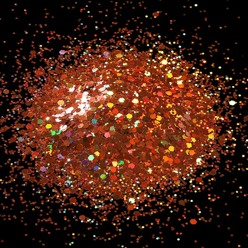 Holographic Chunky Glitter Flakes for DIY Nail Art & Epoxy Creations