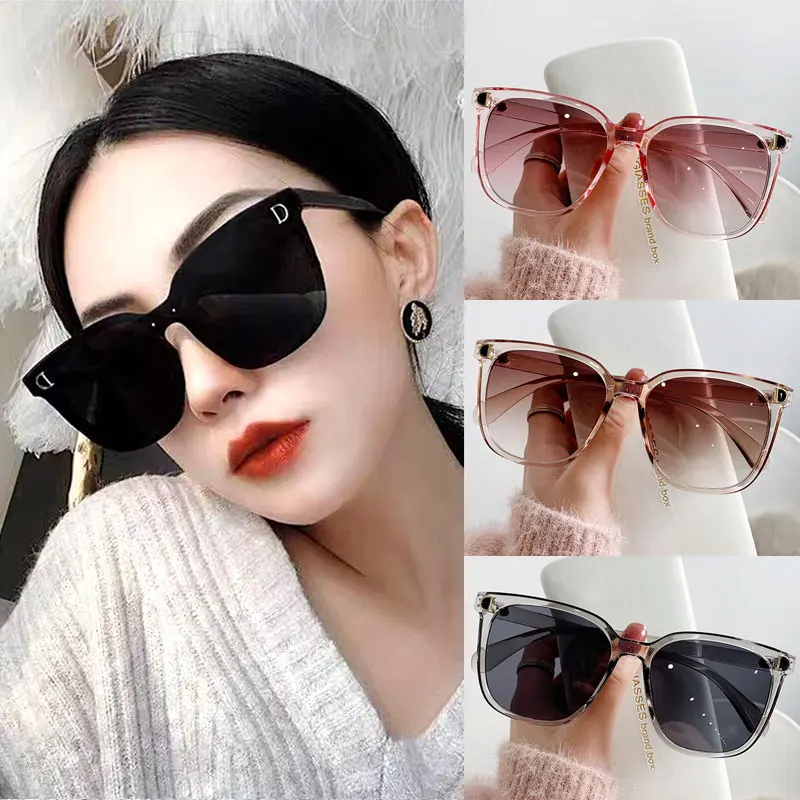 New Fashion Summer Vintage Oversized Square Frame Sunglasses for Women Retro Punk Rectangle Sun Glasses Eyewear Shades unisex small uv400 retro rectangle rimless gradient glasses sun glasses women vintage sunglasses