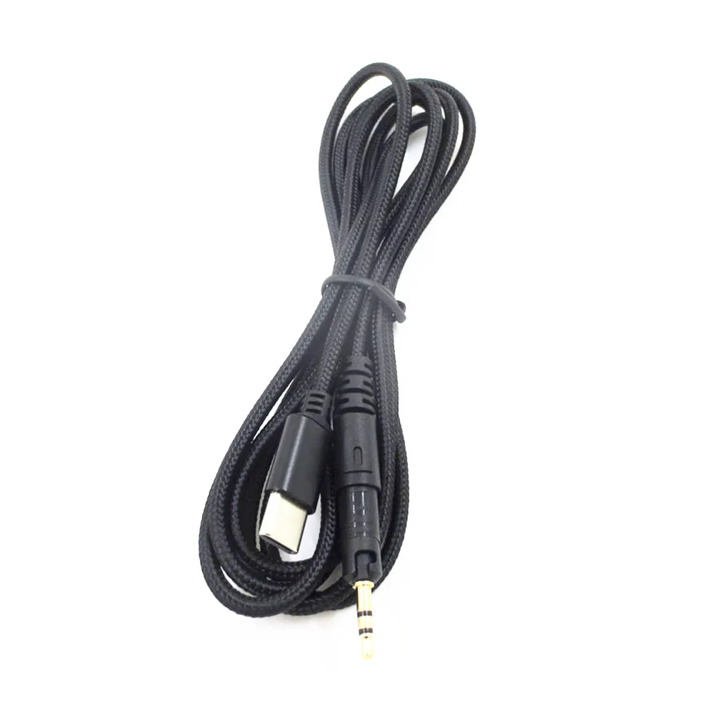 1.5m Length Copper + Nylon Type-C to 2.5mm Jack Headphone Cable Wire For Audio-Technica M40X M50X M60X M70X Headsets Accessories