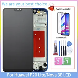 Ensemble écran tactile LCD de remplacement, 5.84 pouces, pour Huawei P20 Lite Nova 3E NETL00 ANELbronchP20Lite, original