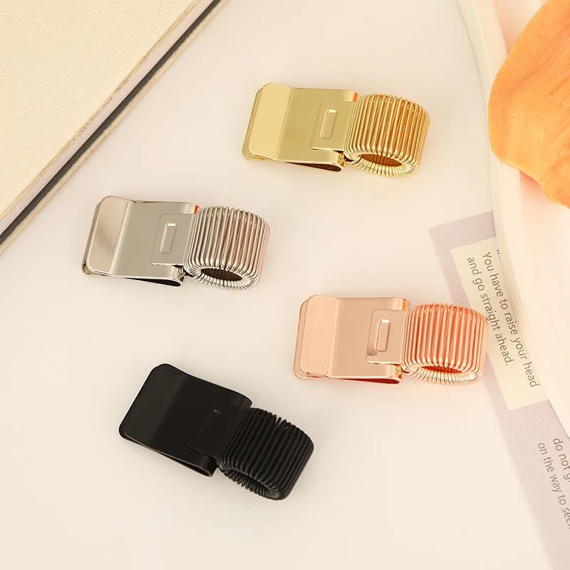 스프링이 달린 금속 펜 클립, 독창적인 골드 레트로 스프링 클립, 학생용 노트북 펜 클립, 학교용