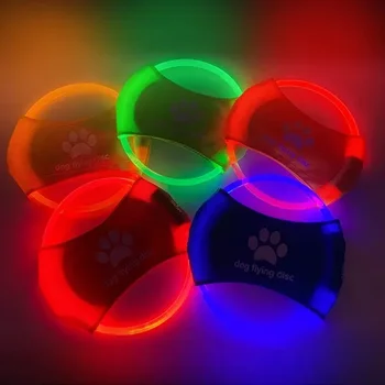Dog Flying Discs 3 Modes Light Glowing LED luminousTrainning Interactive Toys Game Flying Discs Dog Toy Pet Dog Accessories 3