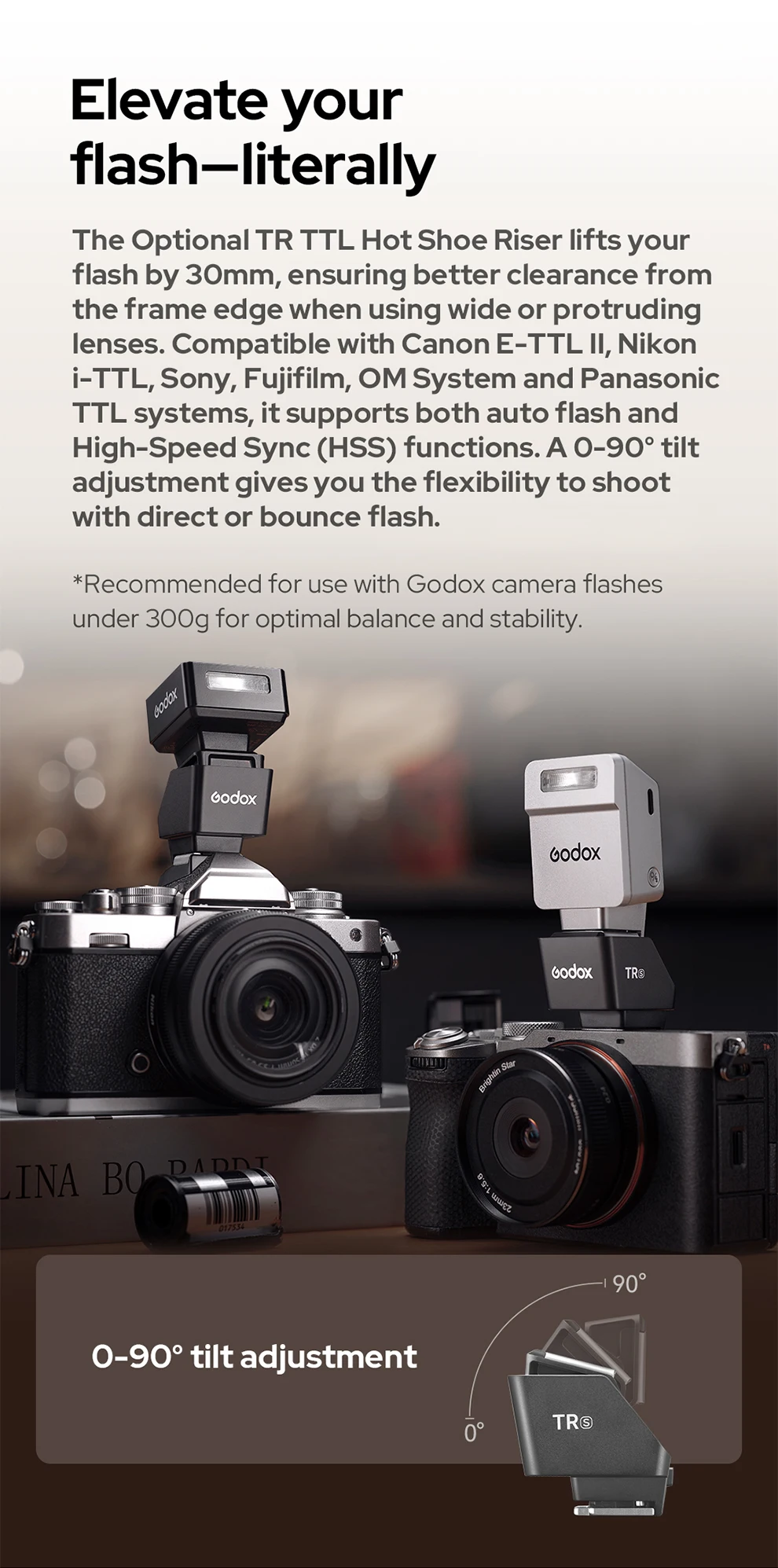 Godox iT20 iT22 TTL Mini Flash C/N/S/F/O Compact Shoe-Mounted On-Camera Flash fo