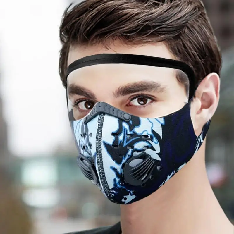 

Стильная маска для лица многоразовая дышащая Пылезащитная маска для лица защитный слой с клапаном воздуха и защитой от загрязнения маска для лица