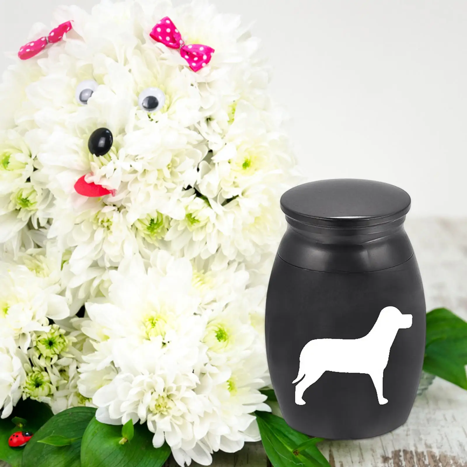 Pet Cremation Urn for Dogs Cats Ash Easy to Carry Commemorate Accessories Metal Funeral Container Casket Memorial Keepsake Box