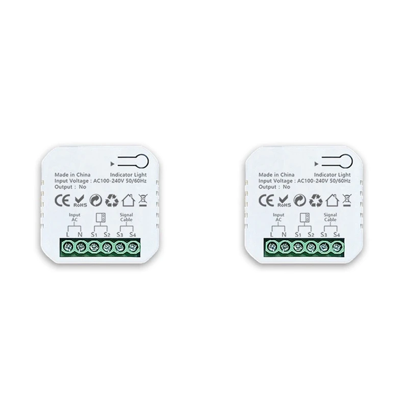 2X Tuya Smart Life Zigbee Motorizzato Cancello A Battente Controller Cancello Scorrevole Contatto A Secco Controllo Vocale Con Per Alexa Google