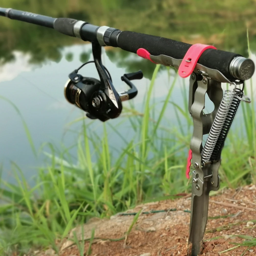 Fishing Equipment Fashion Fishing Rod Holder Foldable Automatic Fishing Rod Holder Sea Pole Stainless Steel Spring Ground Spike