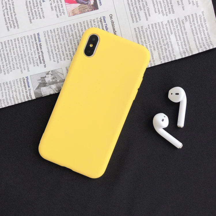 Sunny Yellow Silicone Phone Case - Soft TPU Back Cover