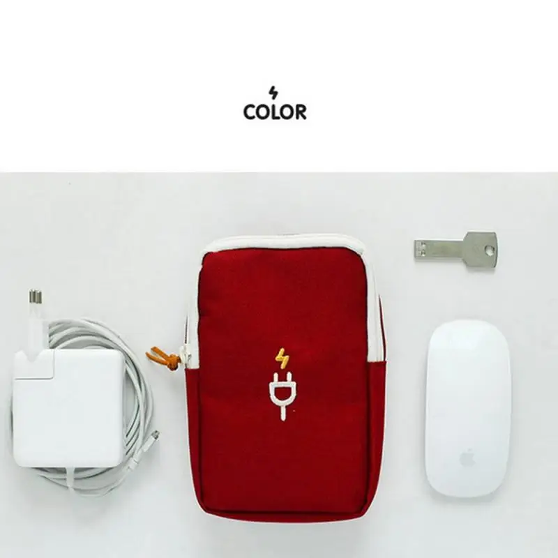 Travel Gadget Organizer Bag Portable Digital Cable Bag Electronics Accessories Storage Carrying Case Pouch for USB Power Bank