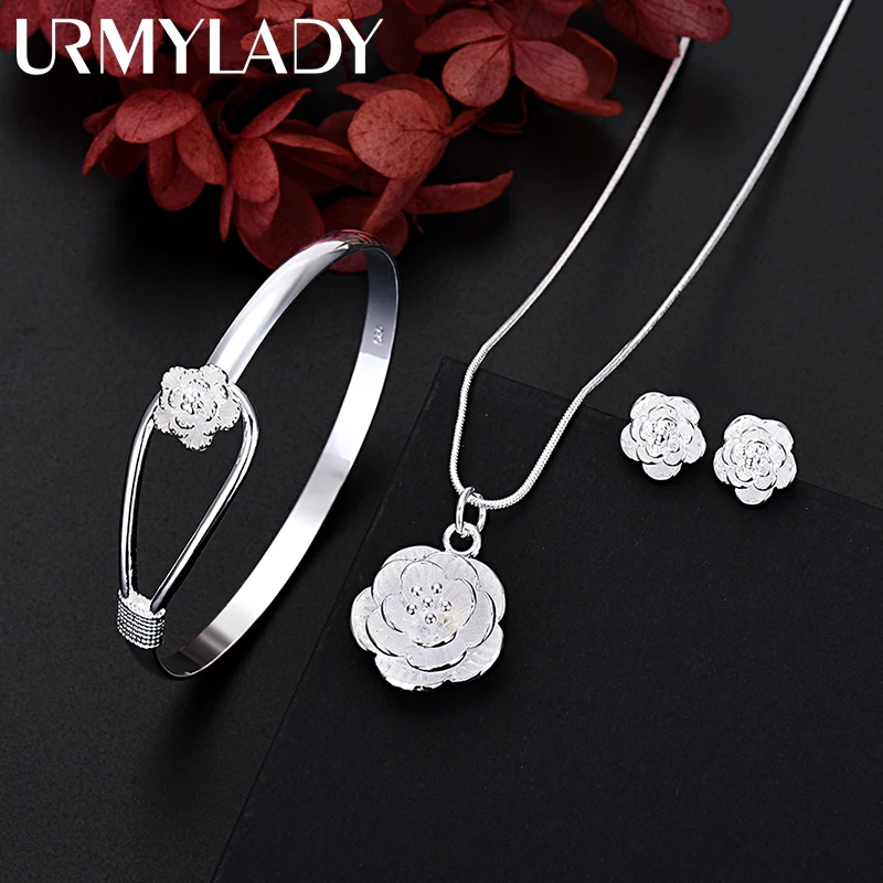 Collier En Argent 925 Avec Breloques Spirales - Longueur 41 Cm, Occasion Bon état