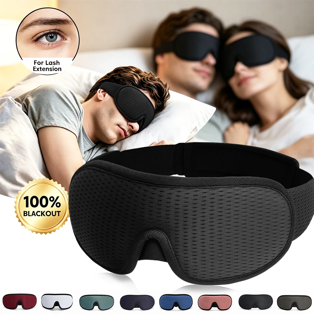 Ultra-Comfort 3D Contoured Sleep Mask - Breathable & Smooth Eye Shade for Relaxation and Travel