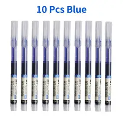 Vibrant 10 - Color Gel Pen Set - Quick - Dry, Large Capacity 0.5mm for Writing & Office Supplies (10pcs Blue)