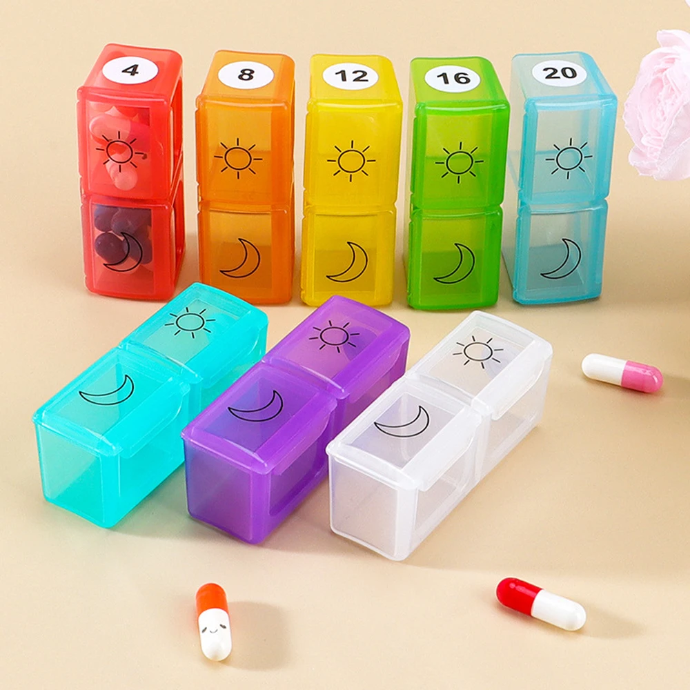 Monthly Pill Organizer with 32 Daily Compartments and Travel Case for Vitamins and Supplements